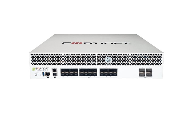 Fortinet FortiGate 3401E - UTM Bundle - security appliance - with 1 year FortiCare 24X7 Service + 1 year FortiGuard