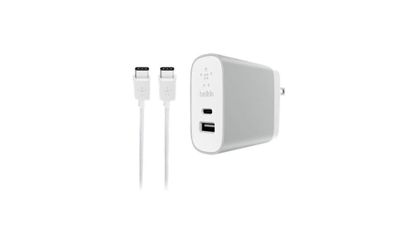 Belkin USB-C + USB-A Home Charger + Cable power adapter - USB Type A, USB-C