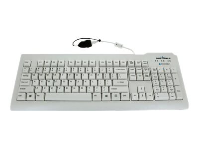 Seal Shield Silver Seal Glow Waterproof - Medical - keyboard - QWERTY - US - white