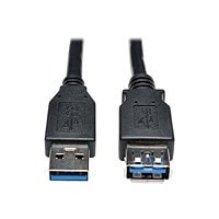 Tripp Lite USB Extension Cable USB 3.0 USB-A SuperSpeed M/F Black 3'