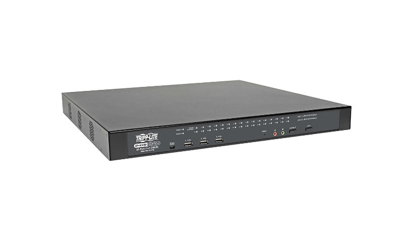 Tripp Lite Cat5 KVM Switch Over IP 32-Port w/Virtual Media 2 Users 1URM TAA - KVM switch - 32 ports - rack-mountable -