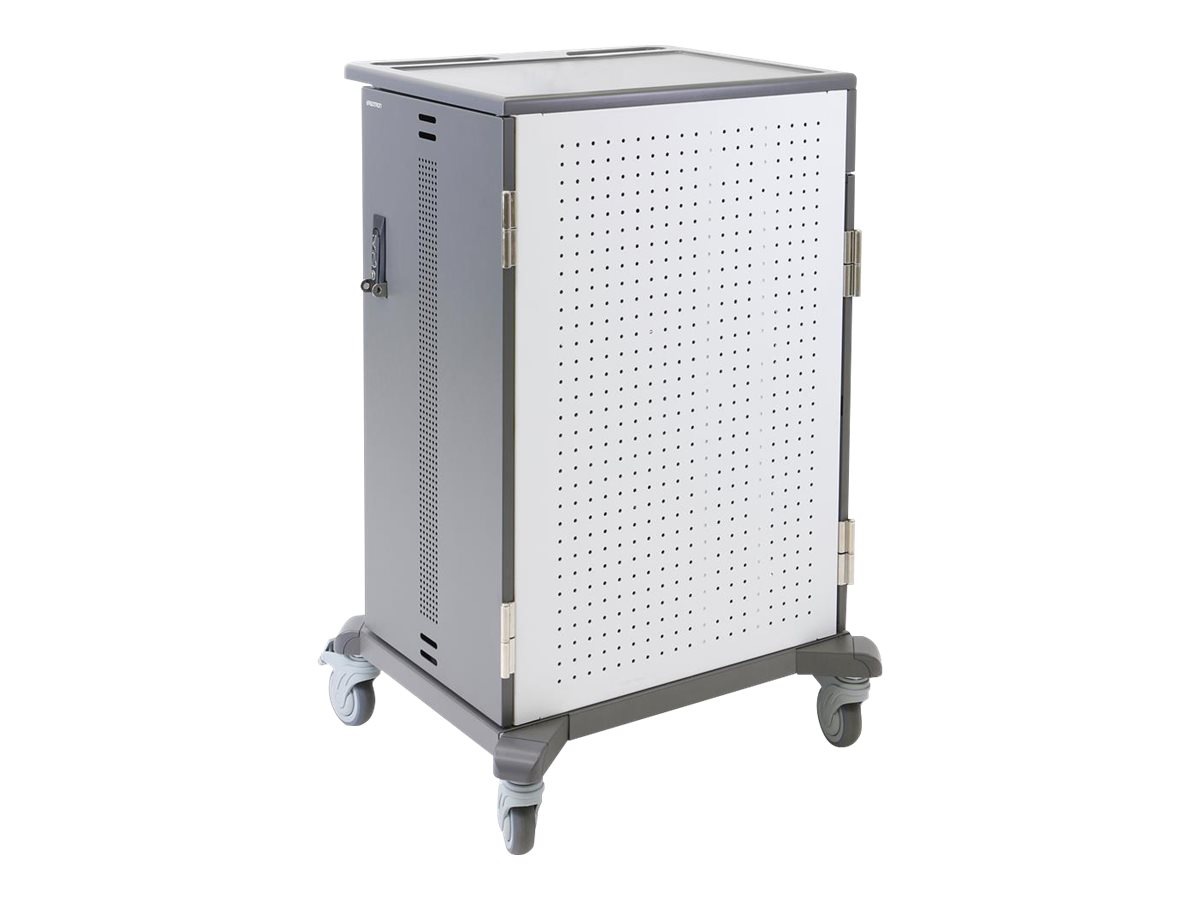 Ergotron YES24 Adjusta cart - for 24 tablets / 16 notebooks - gray, white