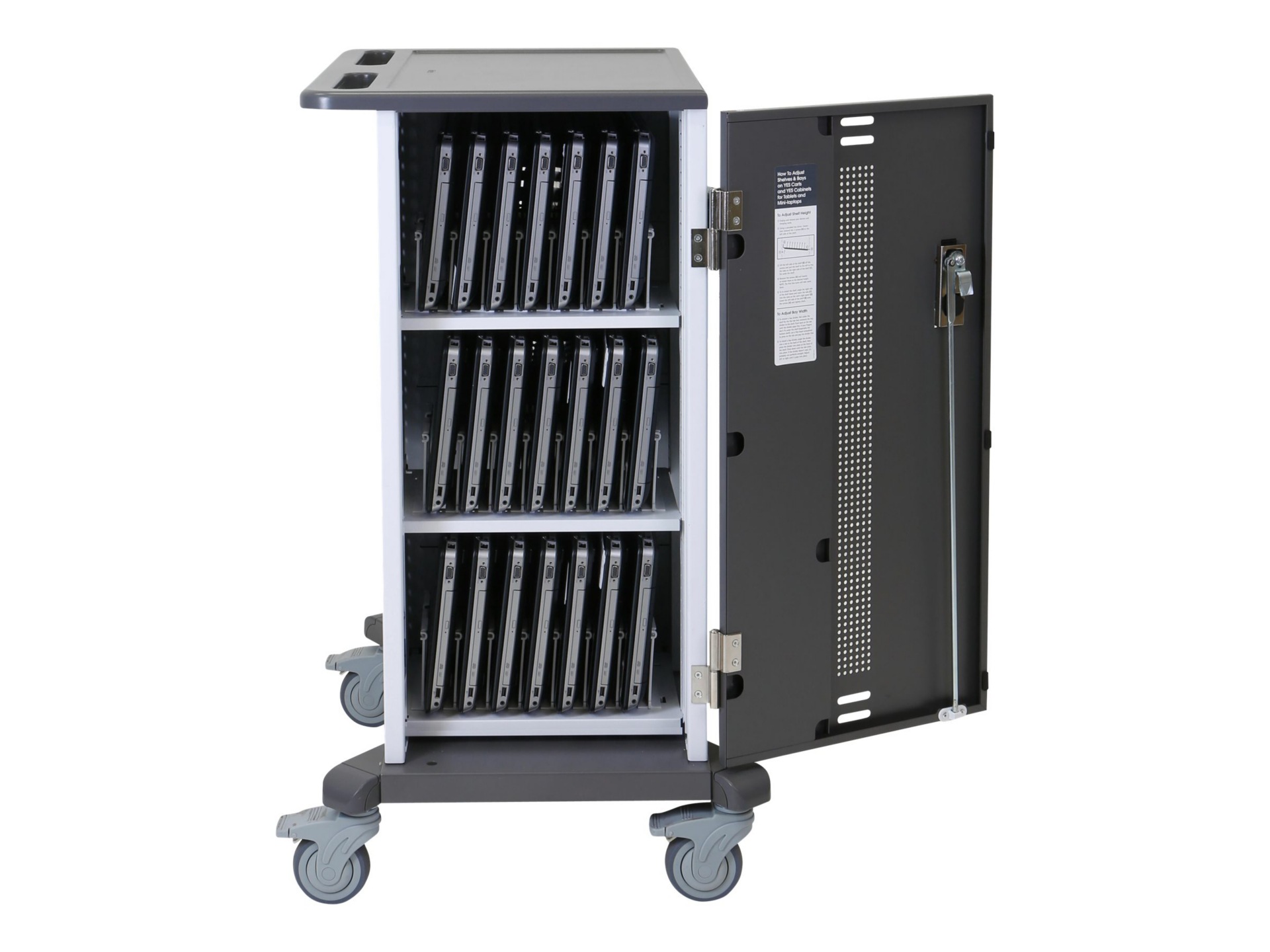 Ergotron YES24 Adjusta cart - for 24 tablets