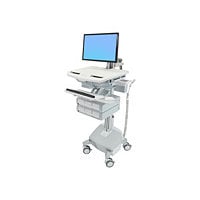 Ergotron StyleView Electric Lift Cart with LCD Arm, LiFe Powered, 6 Drawers