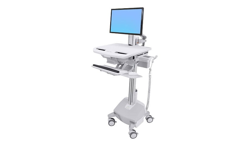 Ergotron StyleAfficher le panier with LCD Pivot, LiFe Powered cart - open architecture - for LCD display / keyboard / mouse / CPU