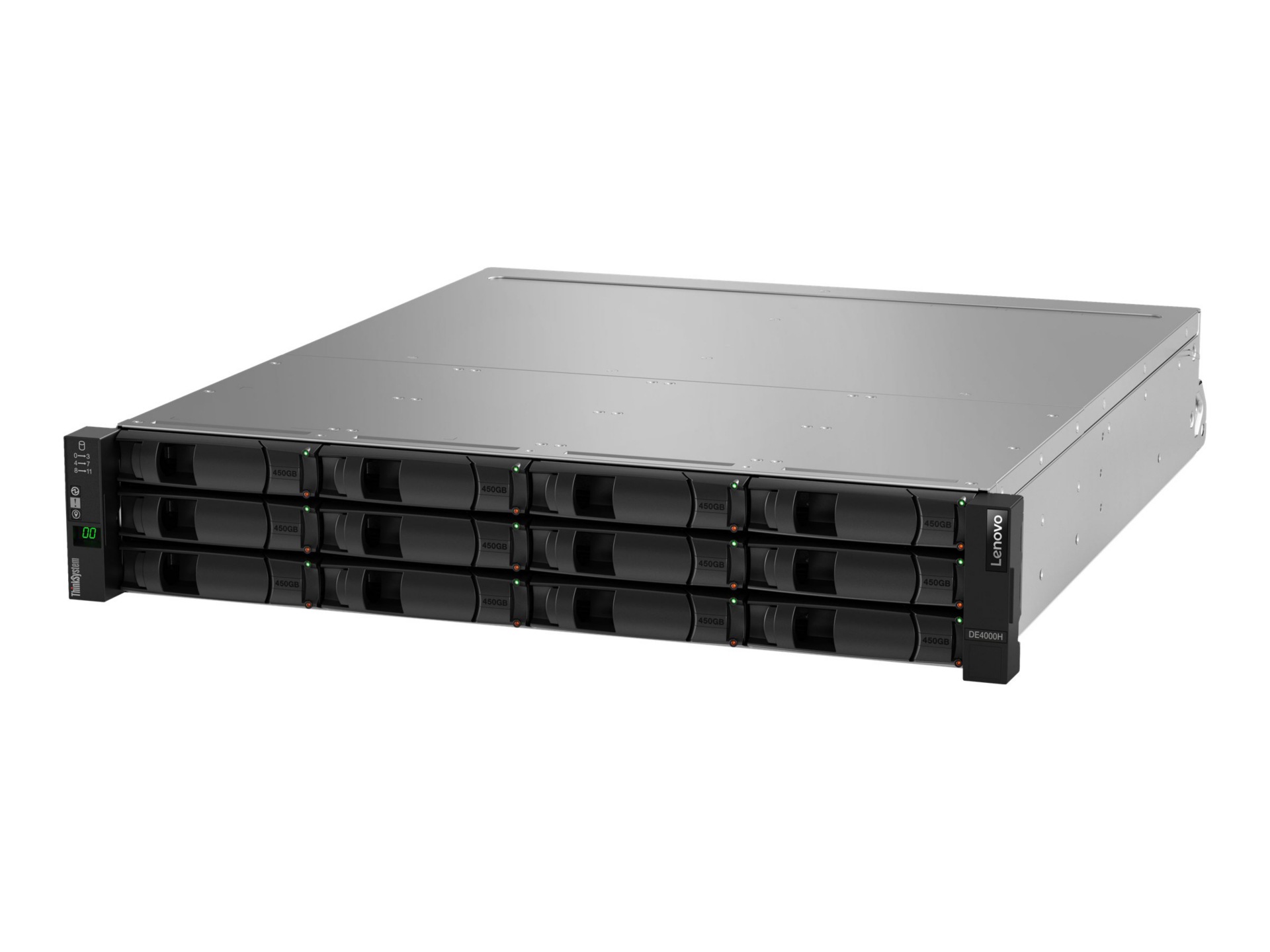 Lenovo ThinkSystem DE4000H Hybrid 2U12 LFF controller enclosure - hard driv