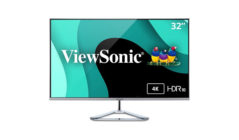 ViewSonic VX3276-4K-MHD - 4K UHD Monitor with Ultra-Thin Bezels, HDR10 HDMI and DisplayPort - 300 cd/m² - 32"