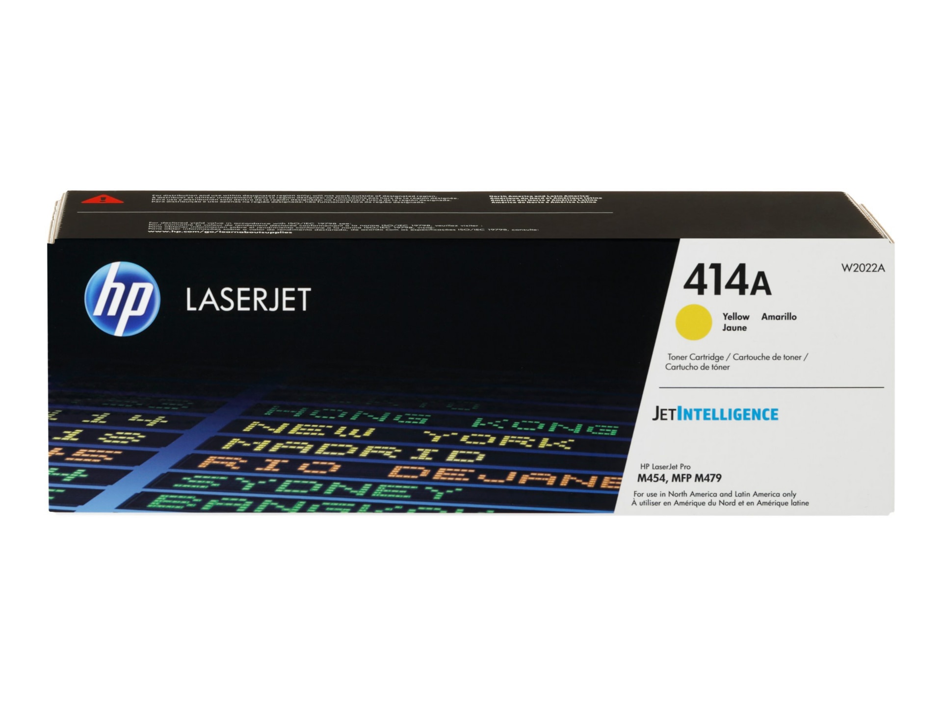 HP 414A (W2022A) Original Laser Toner Cartridge - Yellow - 1 Each