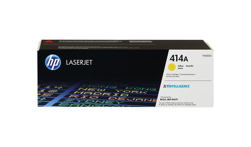 HP 414A (W2022A) Original Laser Toner Cartridge - Yellow - 1 Each