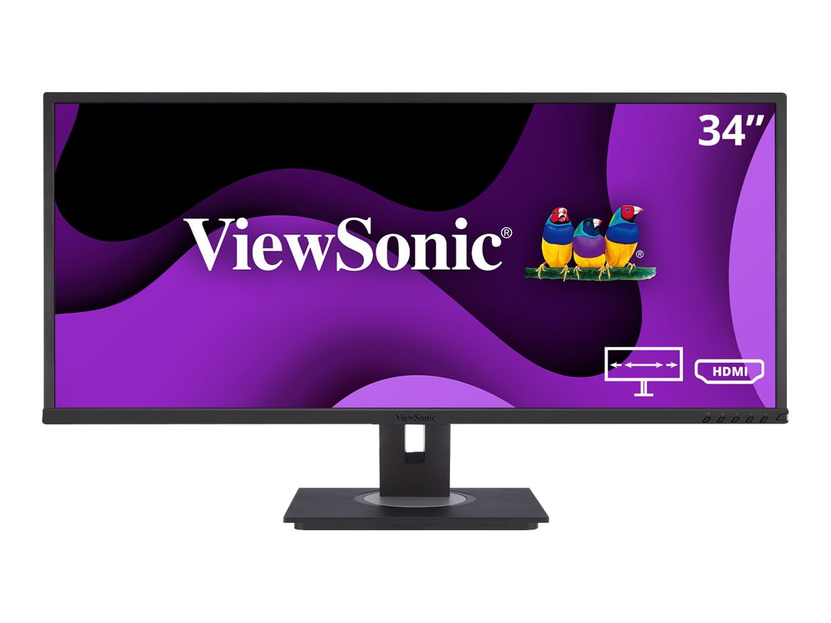 ViewSonic Graphic VG3448 34" Class UWQHD LED Monitor - 21:9 - Black