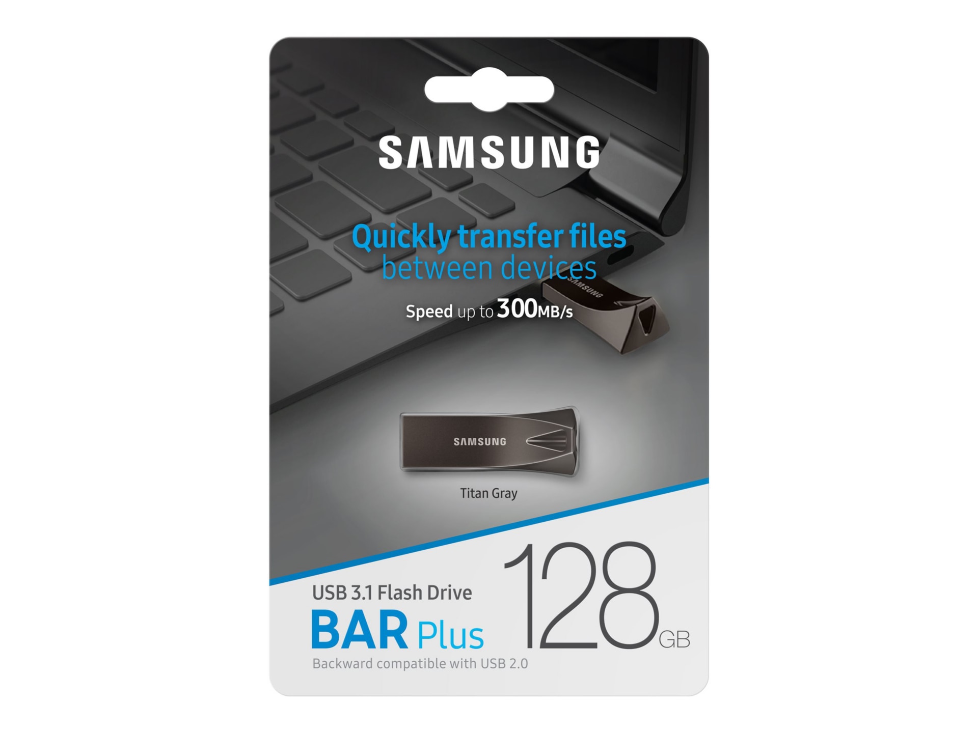 Samsung BAR Plus MUF-128BE4 USB Flash Drive - Thumbnail 2