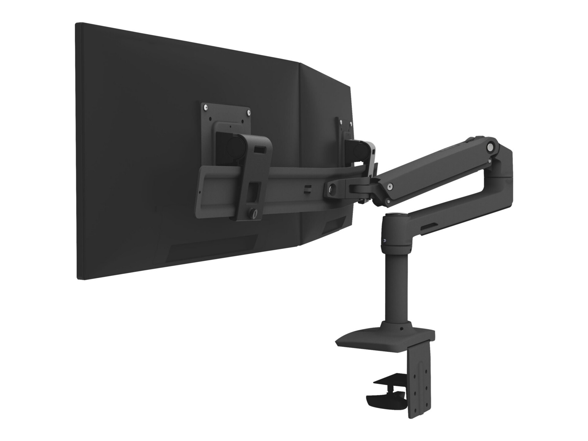Ergotron LX mounting kit - for 2 LCD displays - dual direct - matte black