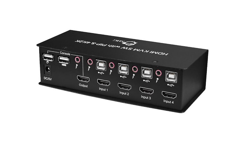 SIIG 4x1 USB HDMI KVM Switch - commutateur écran-clavier-souris/audio/USB - 4 ports
