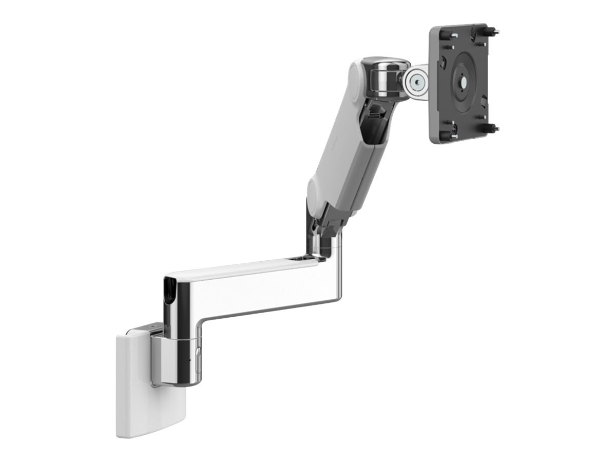 Humanscale M8.1 Monitor Arm - Polished Aluminum with White Trim