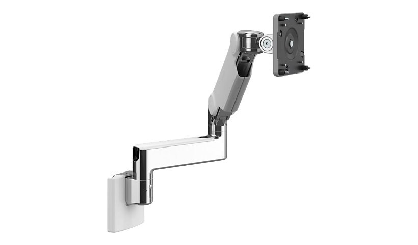 Humanscale M8.1 Monitor Arm - Polished Aluminum with White Trim