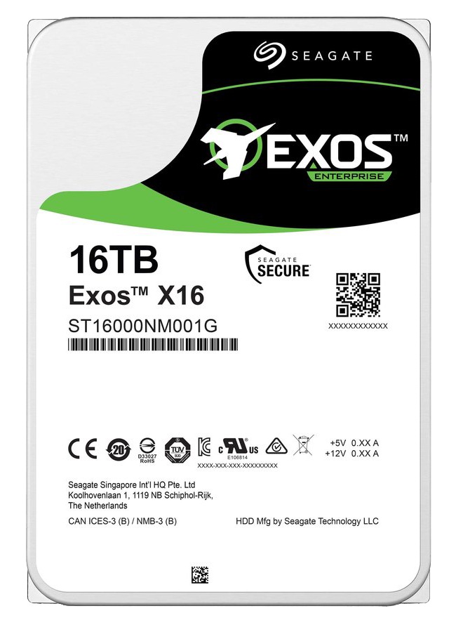 Seagate Exos X16 ST16000NM001G - hard drive - 16 TB - SATA 6Gb/s