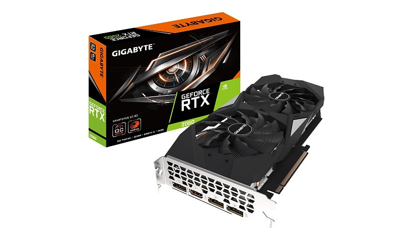 Gigabyte GeForce RTX 2060 WINDFORCE OC 6G (rev. 2.0) - graphics card - GF R