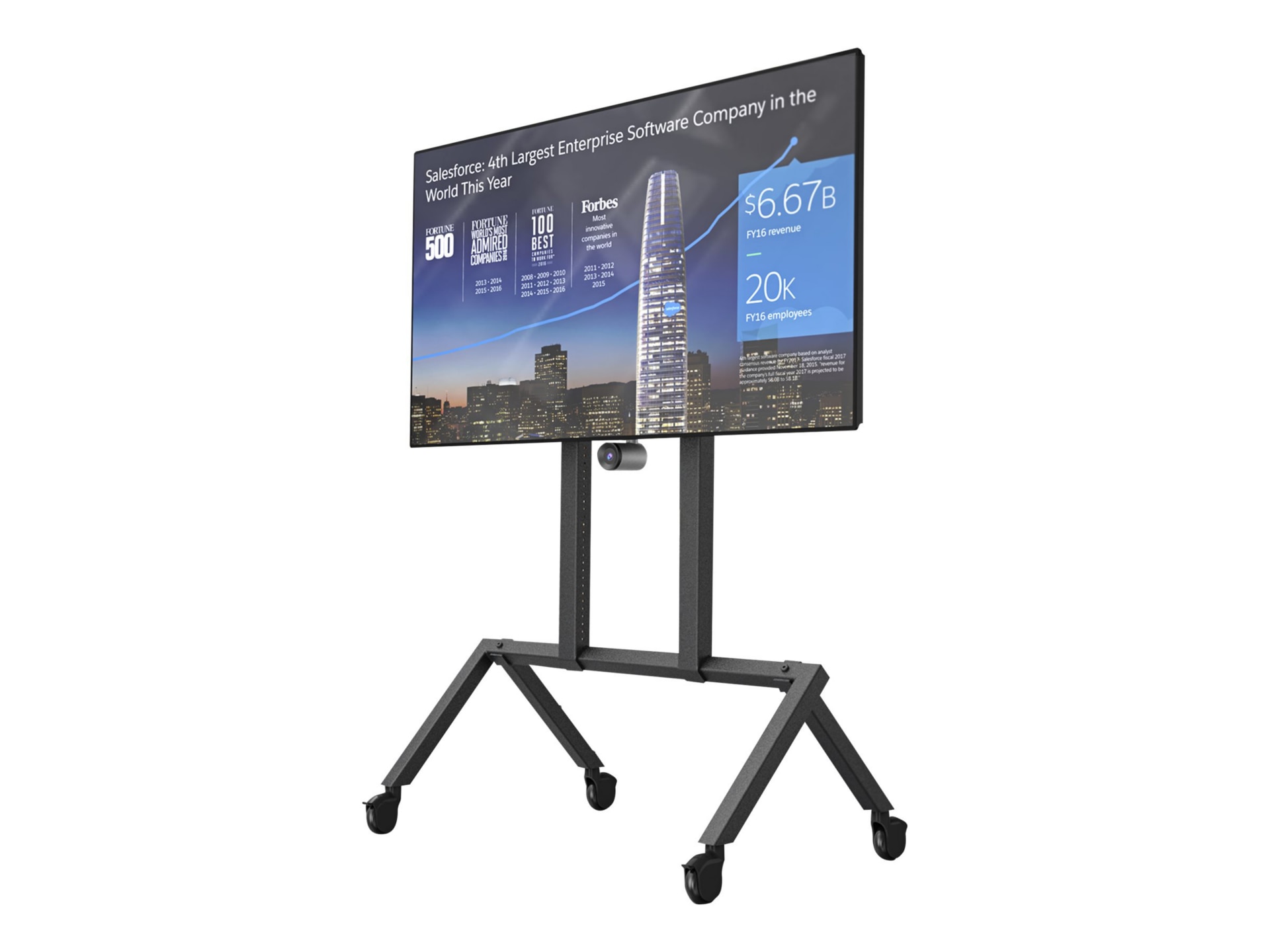 Heckler AV cart - for LCD display - gray, white
