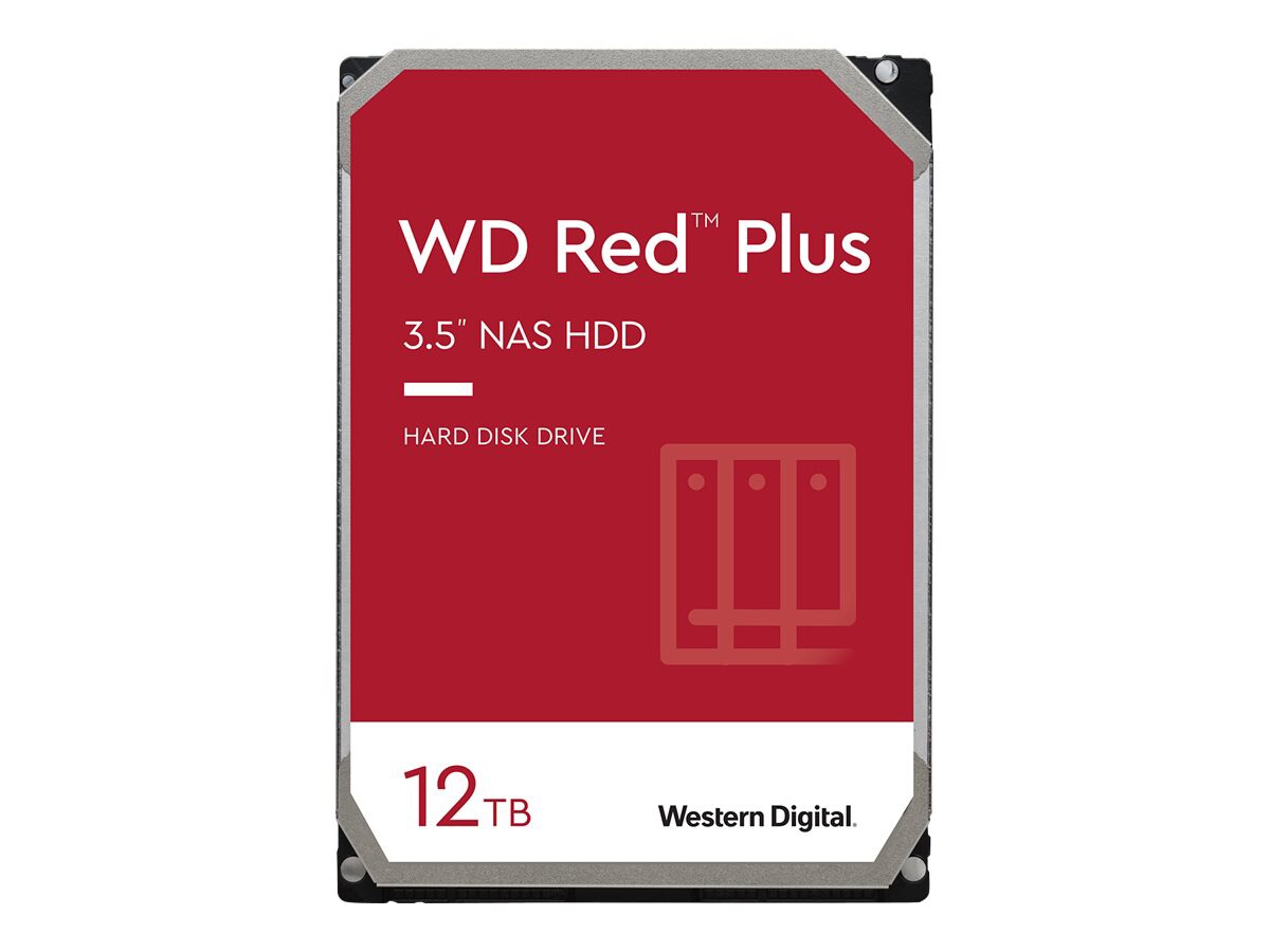 WD Red Plus NAS Hard Drive WD120EFAX - hard drive - 12 TB - SATA 6Gb/s