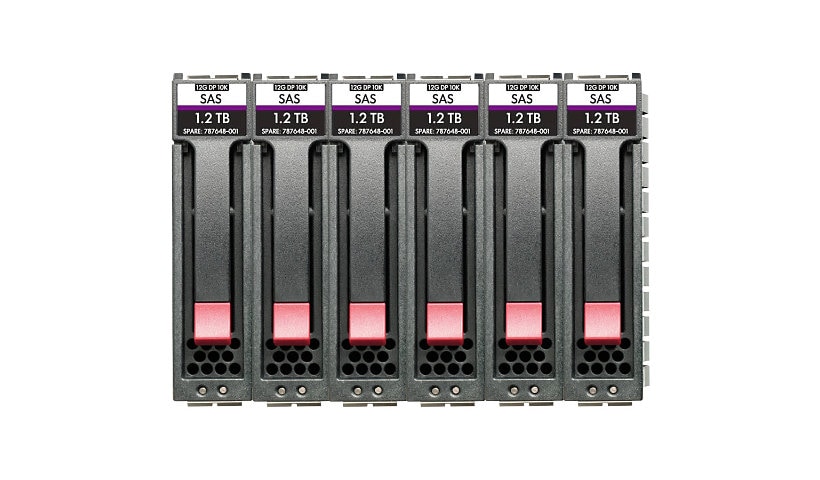 HPE Enterprise - hard drive - 600 GB - SAS 12Gb/s (pack of 6)