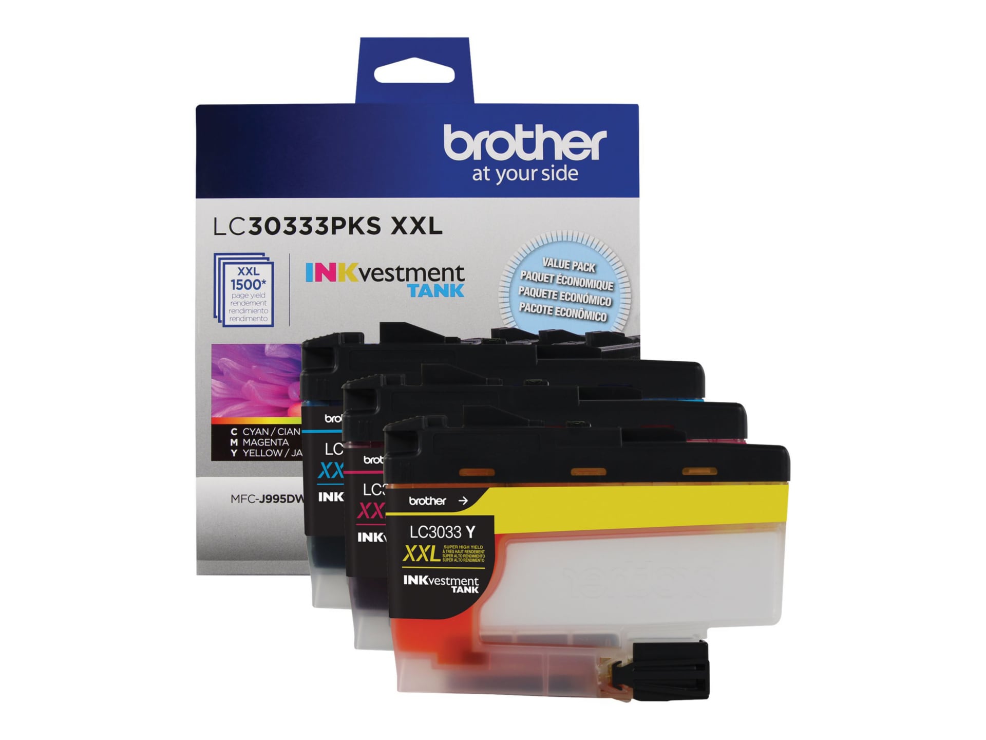 Brother LC30333PKS - 3-pack - Super High Yield - yellow, cyan, magenta - original - ink cartridge