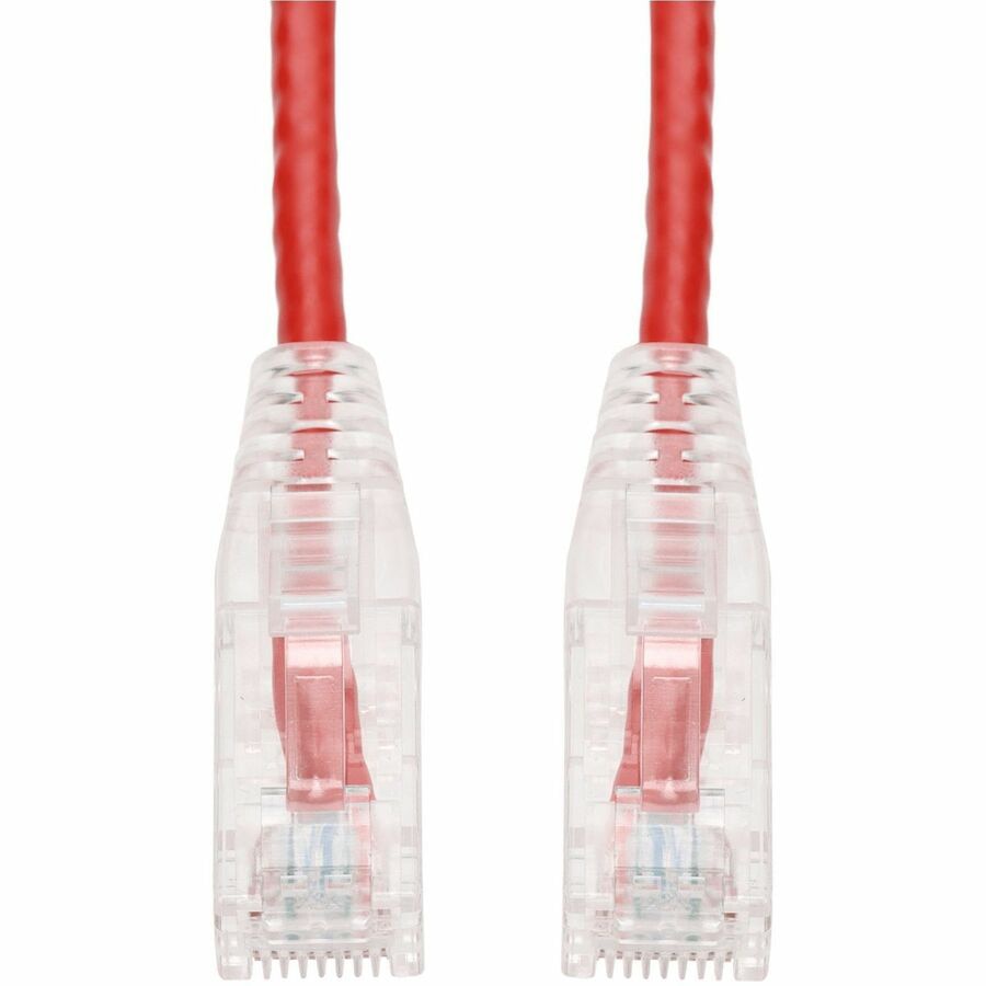 Proline 6in Red CAT 6 Slim PVC Ethernet Cable Snagless Clear-Claw RJ-45 M/M