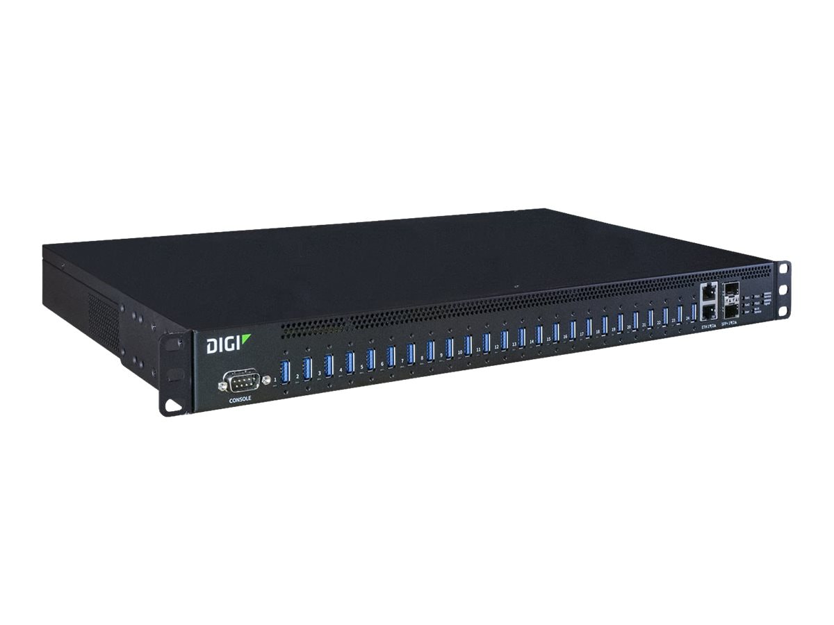 Digi AnywhereUSB 24 Plus - hub - 24 ports - managed - rack-mountable