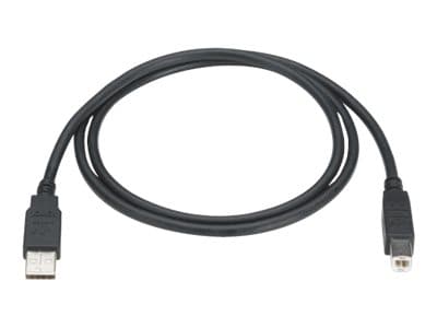 Black Box USB 2.0 Cable - Type A Male to Type B Male, Black, 6-ft.