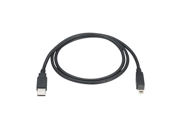 A Male To B Male Black USB 2.0 Cable 6ft 