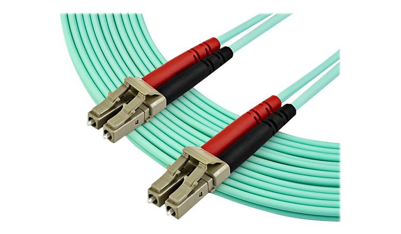 StarTech.com 7m (22ft) LC/UPC to LC/UPC OM4 Multimode Fiber Optic Cable, 50/125&micro;m LOMMF/VCSEL Zipcord Fiber, 100G,