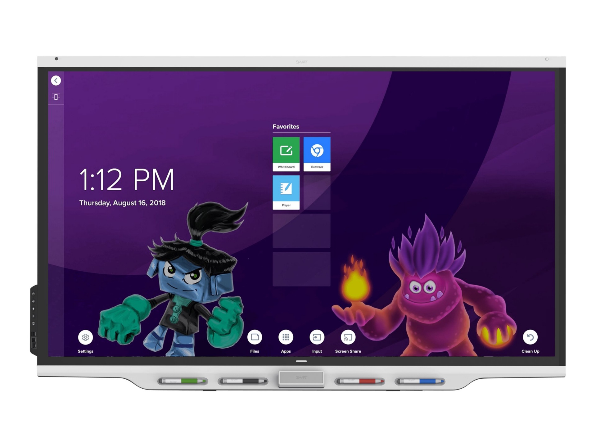 SMART Board 7075-V2 display with iQ 75" LED display - 4K