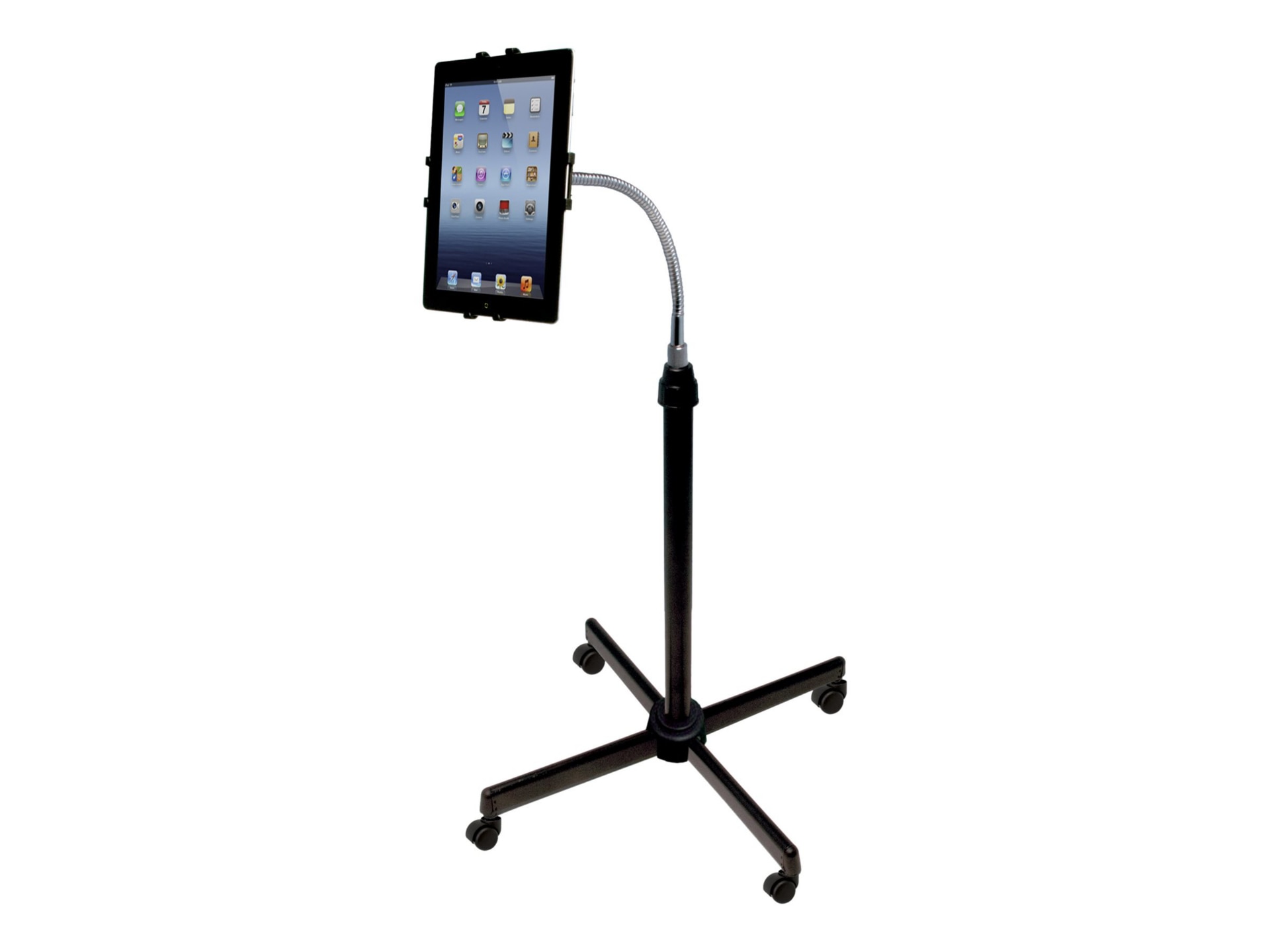 CTA Digital Universal Height-Adjustable Gooseneck Floor Stand for Tablets