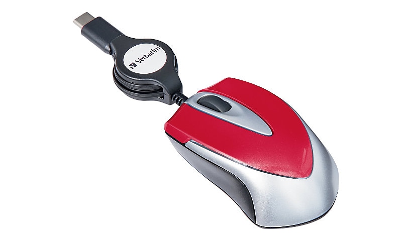 Verbatim Mini Travel Mouse - mouse - USB - red