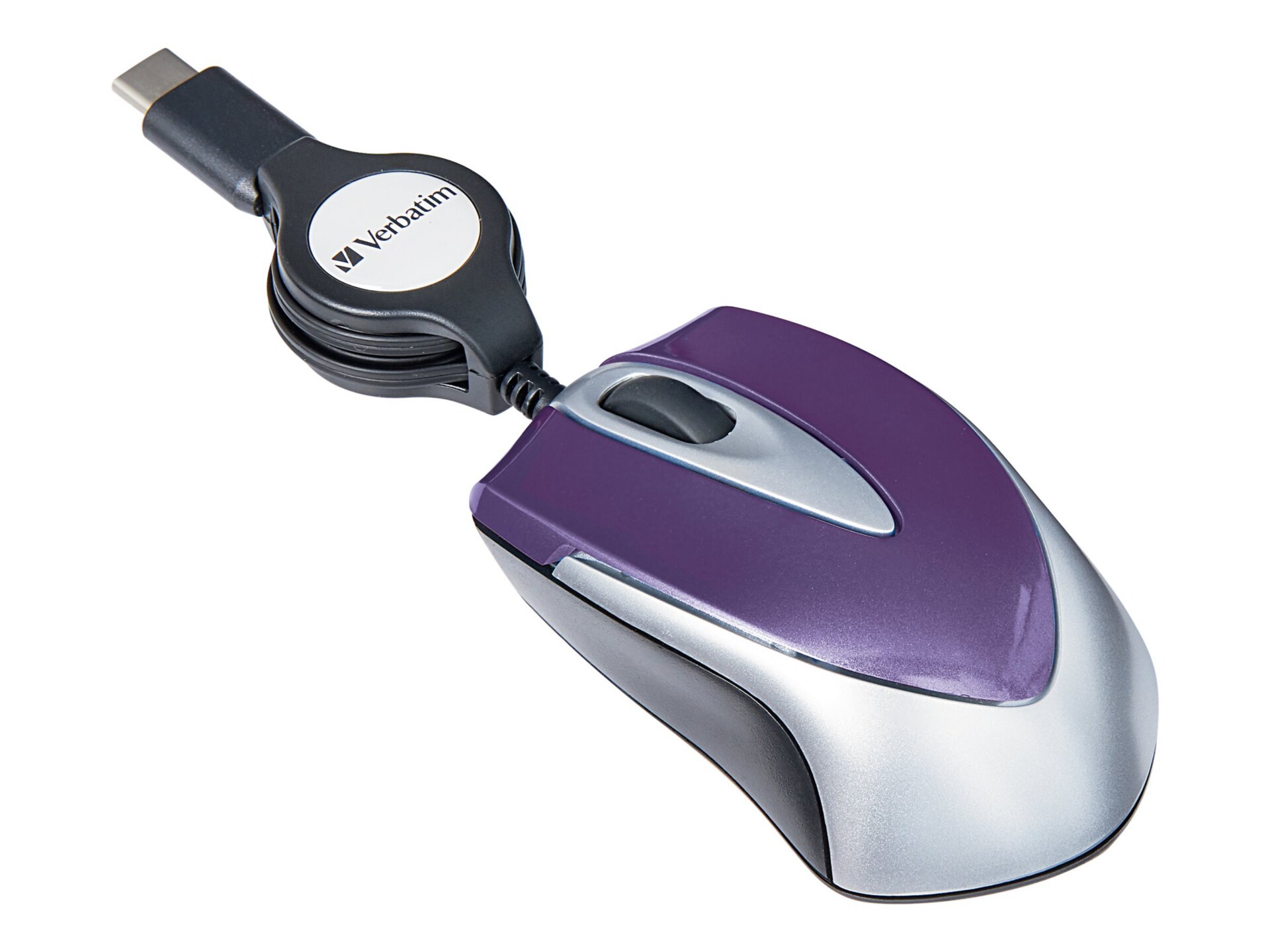 Verbatim USB-C Mini Optical Travel Mouse - Purple