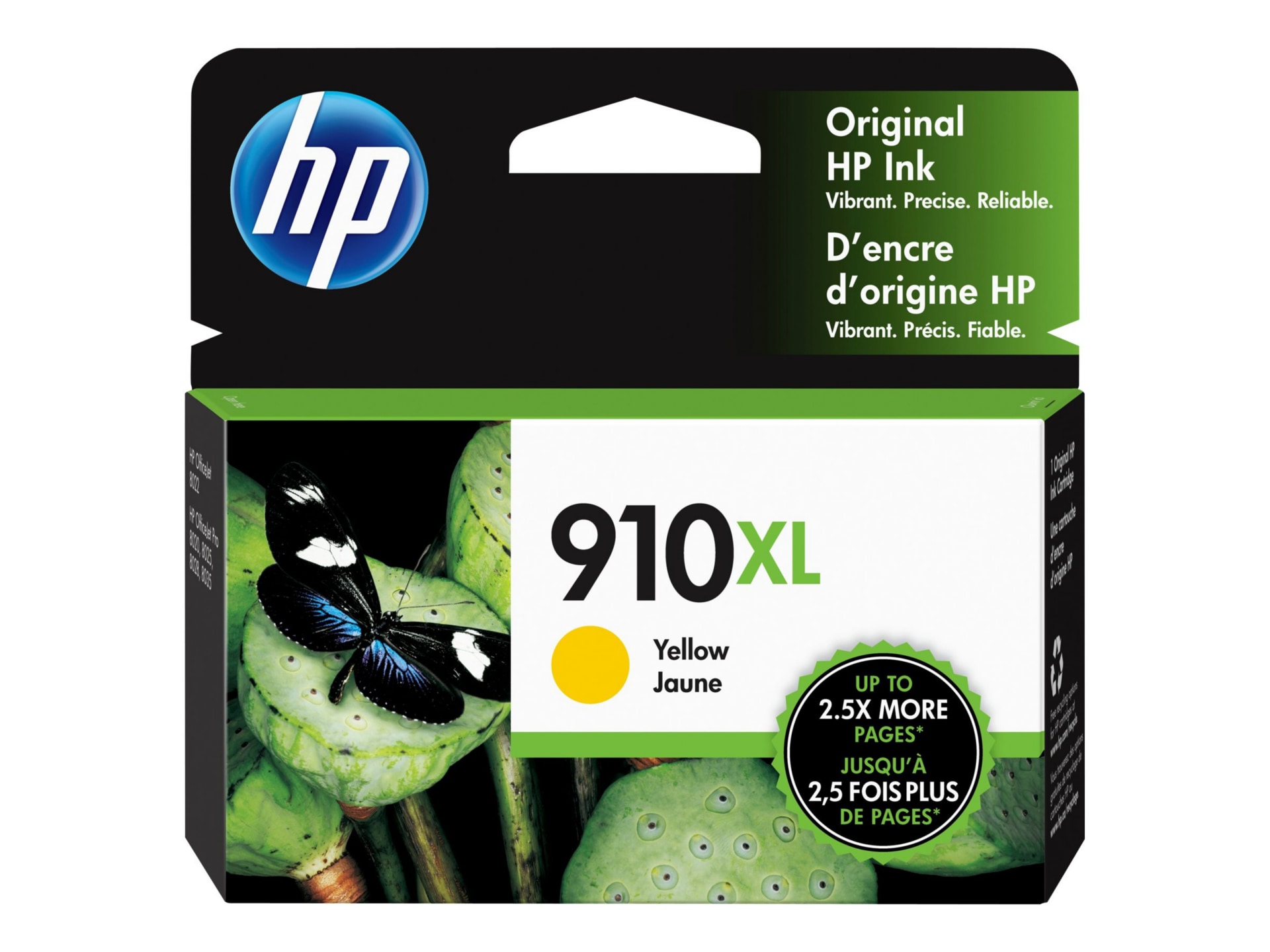 HP 910XL Original High Yield Inkjet Ink Cartridge - Yellow - 1 Each