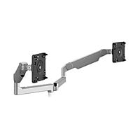 Humanscale M/FLEX M2.1 - mounting kit - for 2 monitors - silver with gray t
