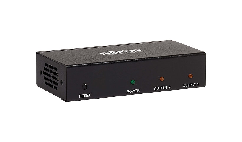 Tripp Lite 2-Port HDMI Splitter, 4K x 2K @ 60 Hz, 4:4:4, Multi-Resolution Support, HDR, HDCP 2.2, TAA - video/audio