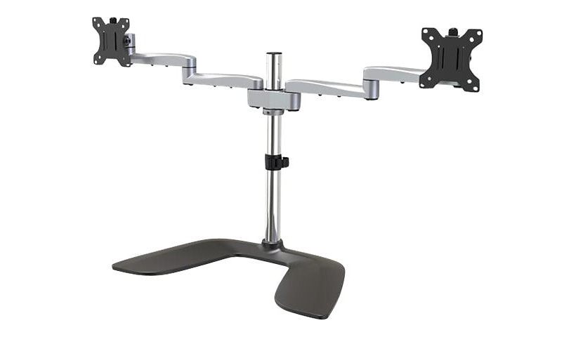 StarTech.com Dual Monitor Stand, Ergonomic Desktop Monitor Stand for up to 32"(17.6lb/8kg) VESA Displays, Free-Standing