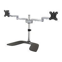 StarTech.com Dual Monitor Stand, Ergonomic Desktop Monitor Stand for up to 32"(17.6lb/8kg) VESA Displays, Free-Standing