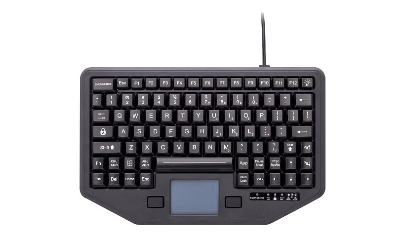 iKey Full Travel IK-88-TP-USB-P - keyboard - with touchpad