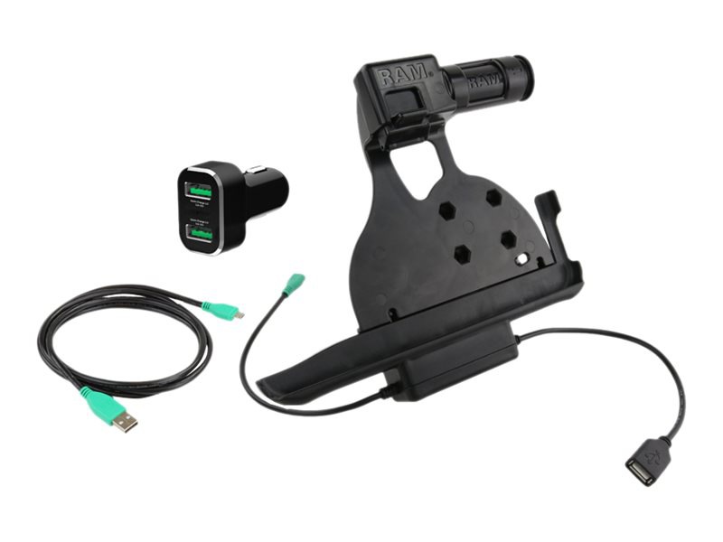 RAM EZ-Roll'r Key-Locking Power & Data Cradle charging cradle - + car power