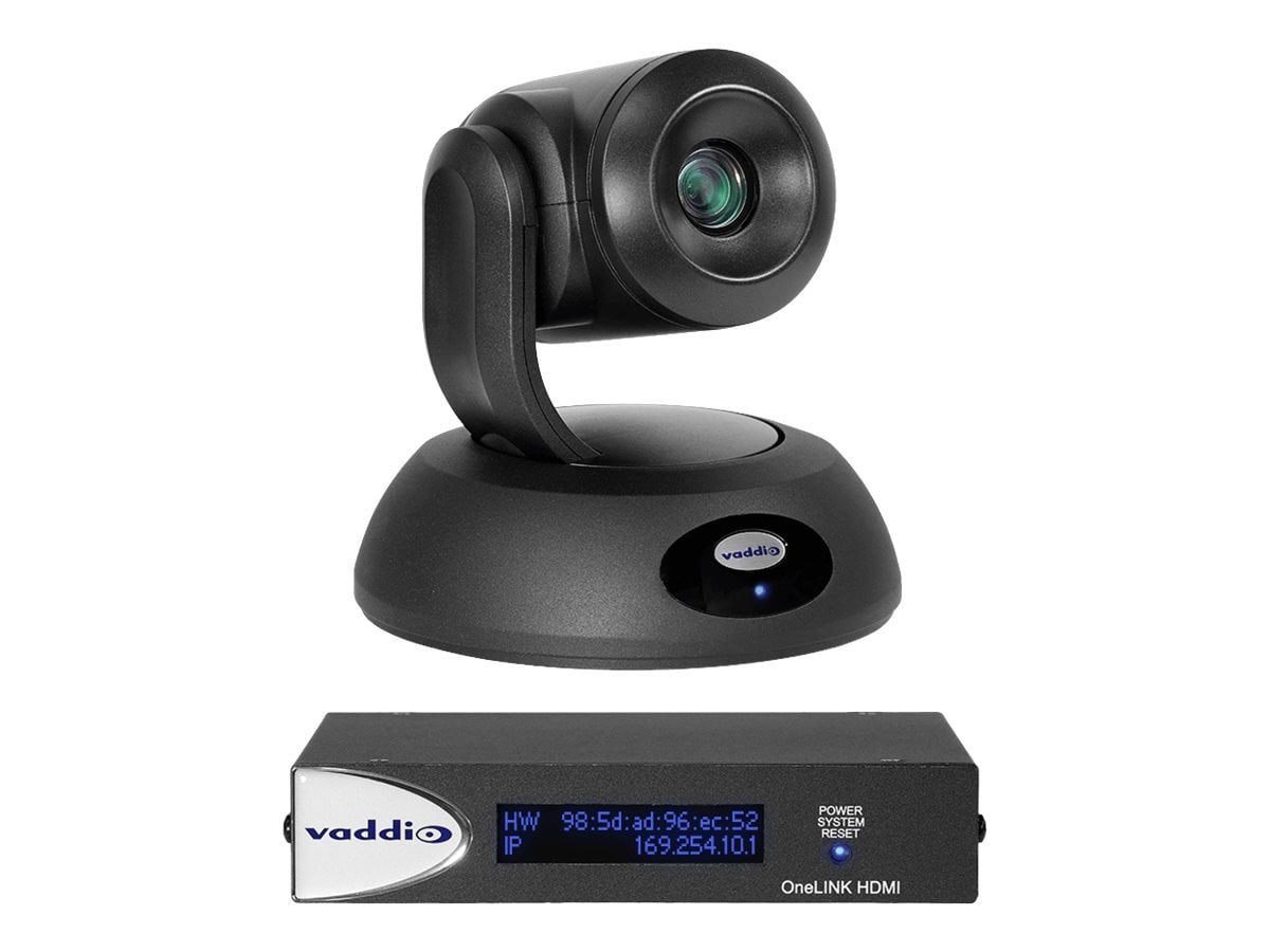 Vaddio RoboSHOT 12E HDBT OneLINK HDMI Video Conferencing System - Includes PTZ Camera and Interface - Black