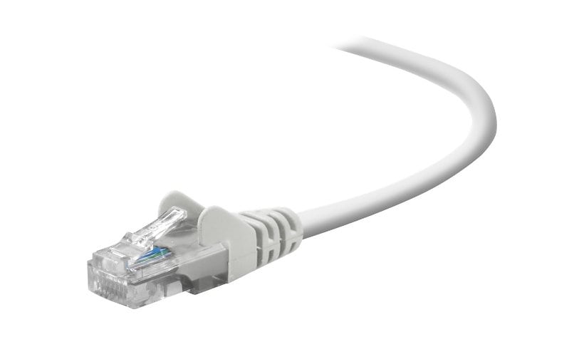 Belkin Cat5e/Cat5 15ft White Snagless Ethernet Patch Cable, PVC, UTP, 24 AWG, RJ45, M/M, 350MHz, 15'