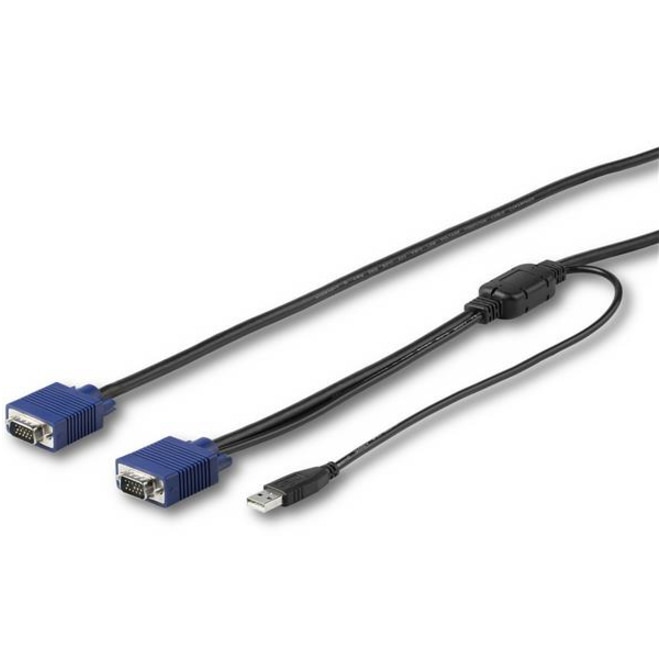 Thumbnail 2 of 5 for StarTech.com 10 ft. (3 m) USB KVM Cable for StarTech.com Rackmount Consoles - VGA and USB KVM Console Cable