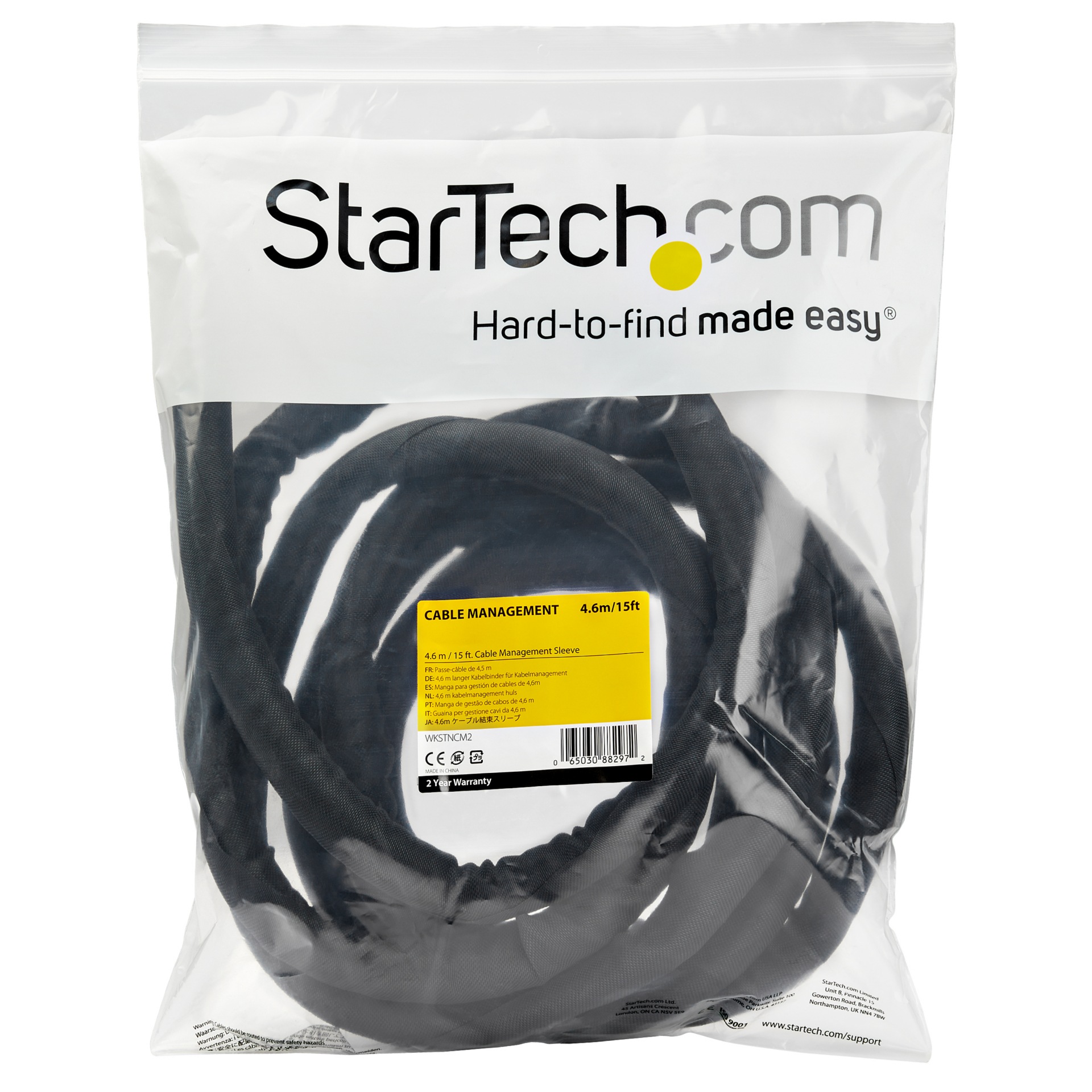 Thumbnail 5 of 8 for StarTech.com 15' (4.6m) Cable Management Sleeve/Wrap - Flexible Cable Manager - Expandable Coiled Cord