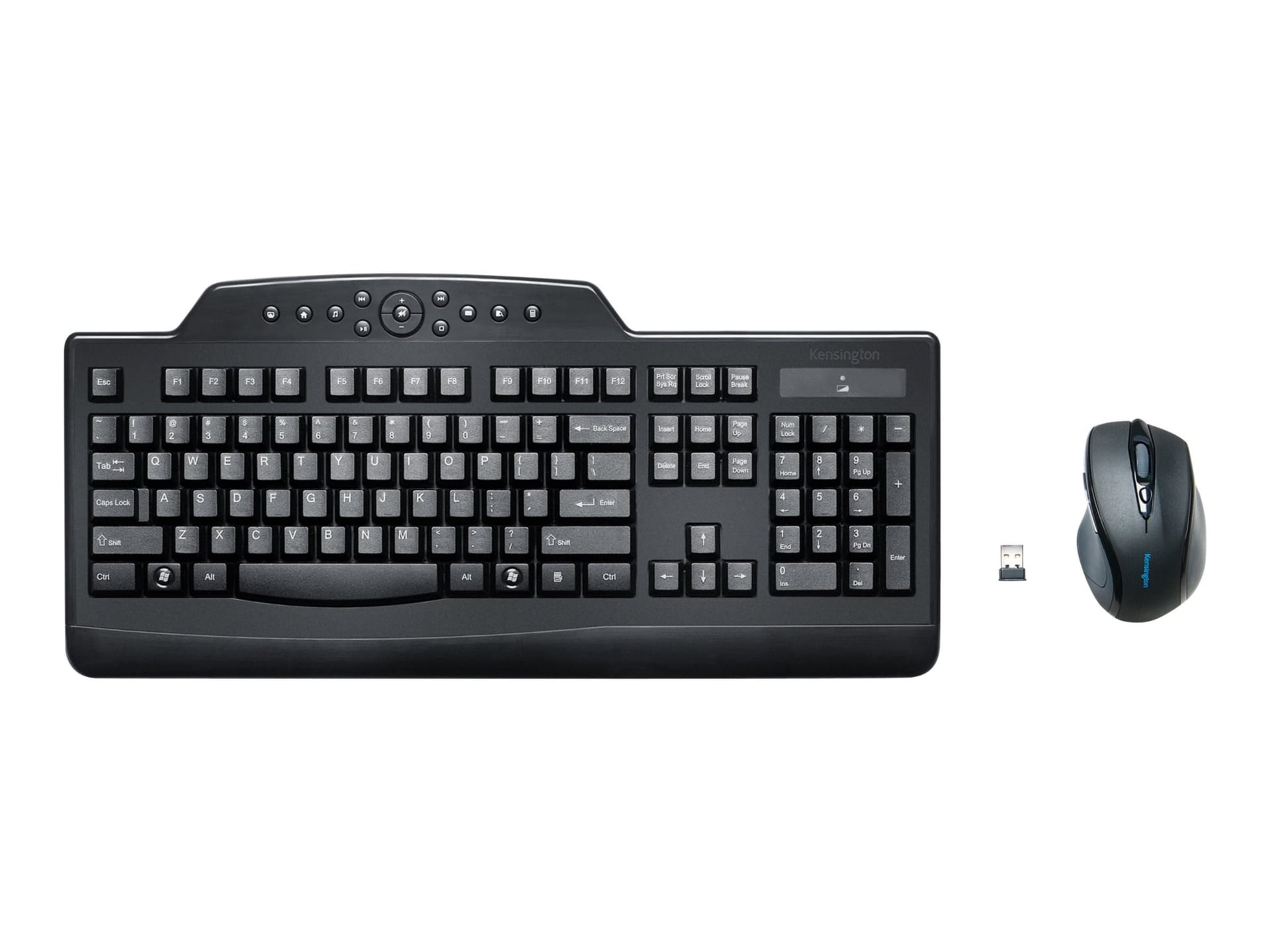 Kensington Pro Fit Wireless Media Desktop Set - keyboard and mouse set - US - black Input Device