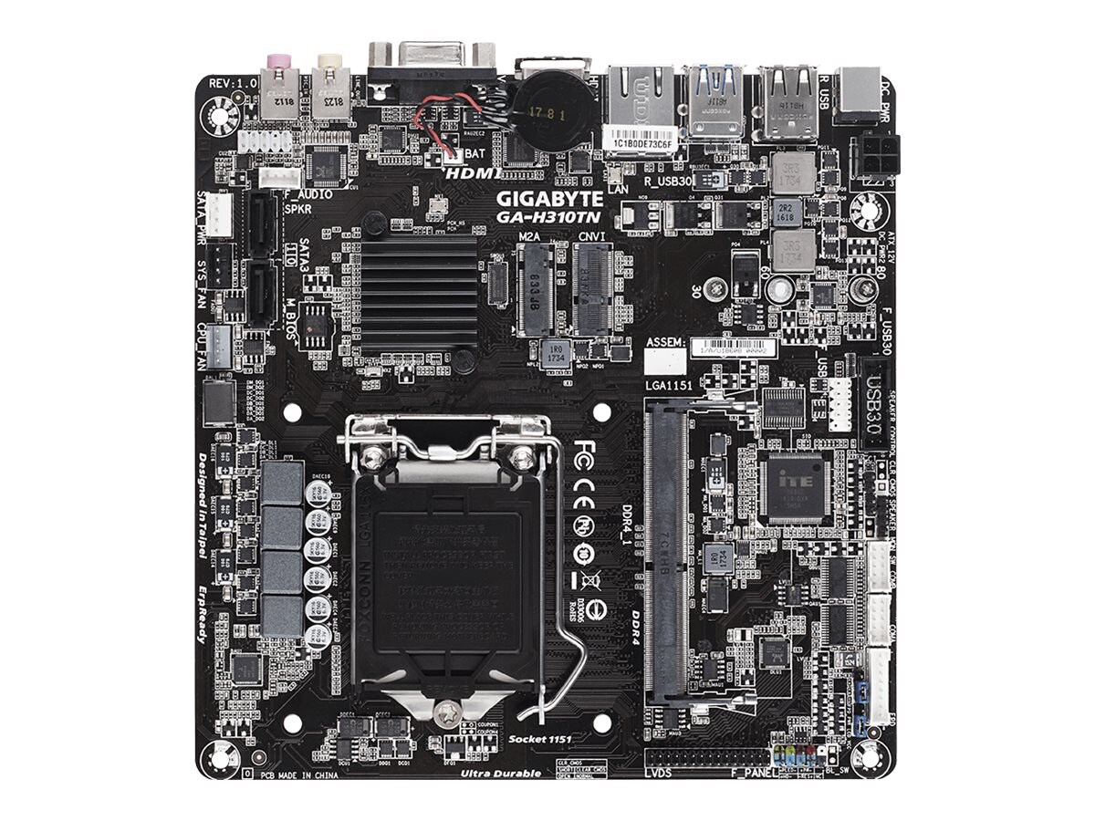 Gigabyte GA-H310TN - 1.0 - motherboard - Thin mini ITX - LGA1151 Socket - H