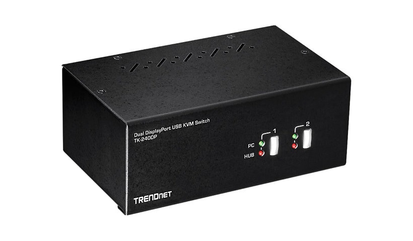 TRENDnet TK-240DP - commutateur écran-clavier-souris/audio/USB - 2 ports - Conformité TAA