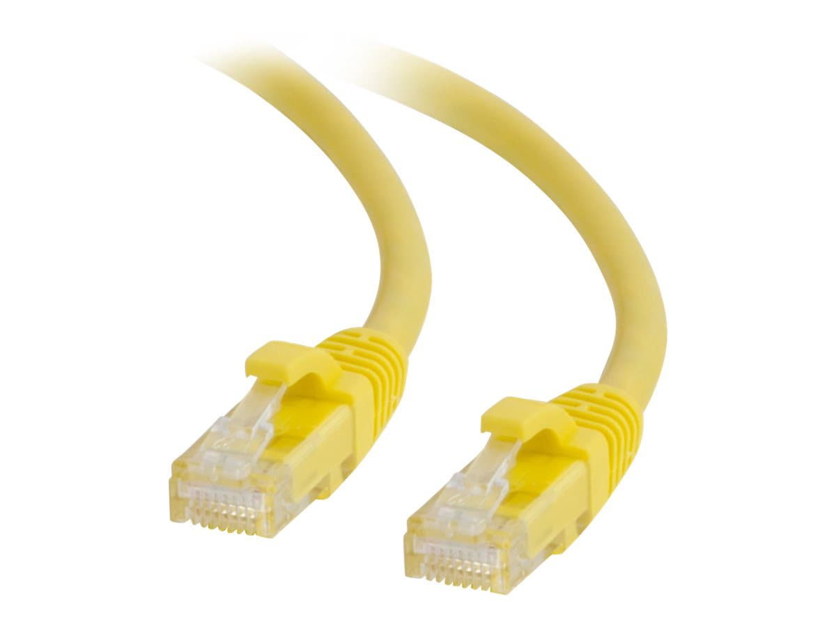 C2G 1ft Cat6a Snagless Unshielded (UTP) Ethernet Cable - Cat6a Network Patch Cable - PoE - Yellow