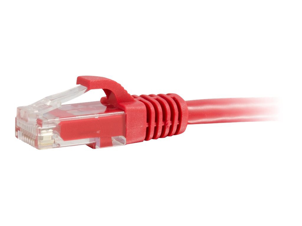 C2G 1ft Cat6a Snagless Unshielded (UTP) Ethernet Cable - Cat6a Network Patch Cable - PoE - Red